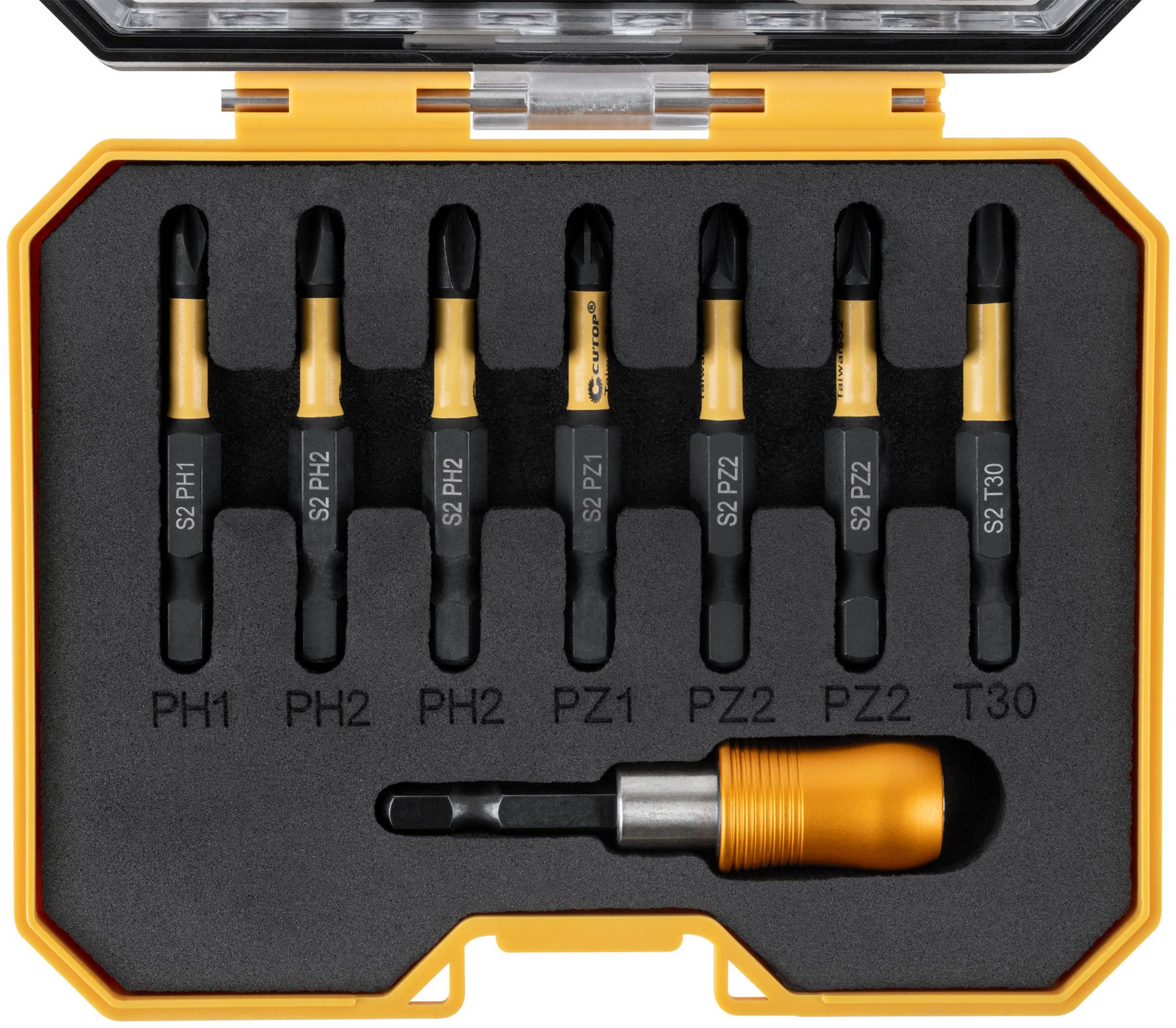 Набор торсионных бит Ударник 50/75 Cutop profi plus 83-992, 15 предметов - фото